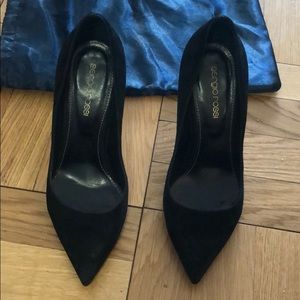 Sergio Rossi Godiva suede black pumps size 36